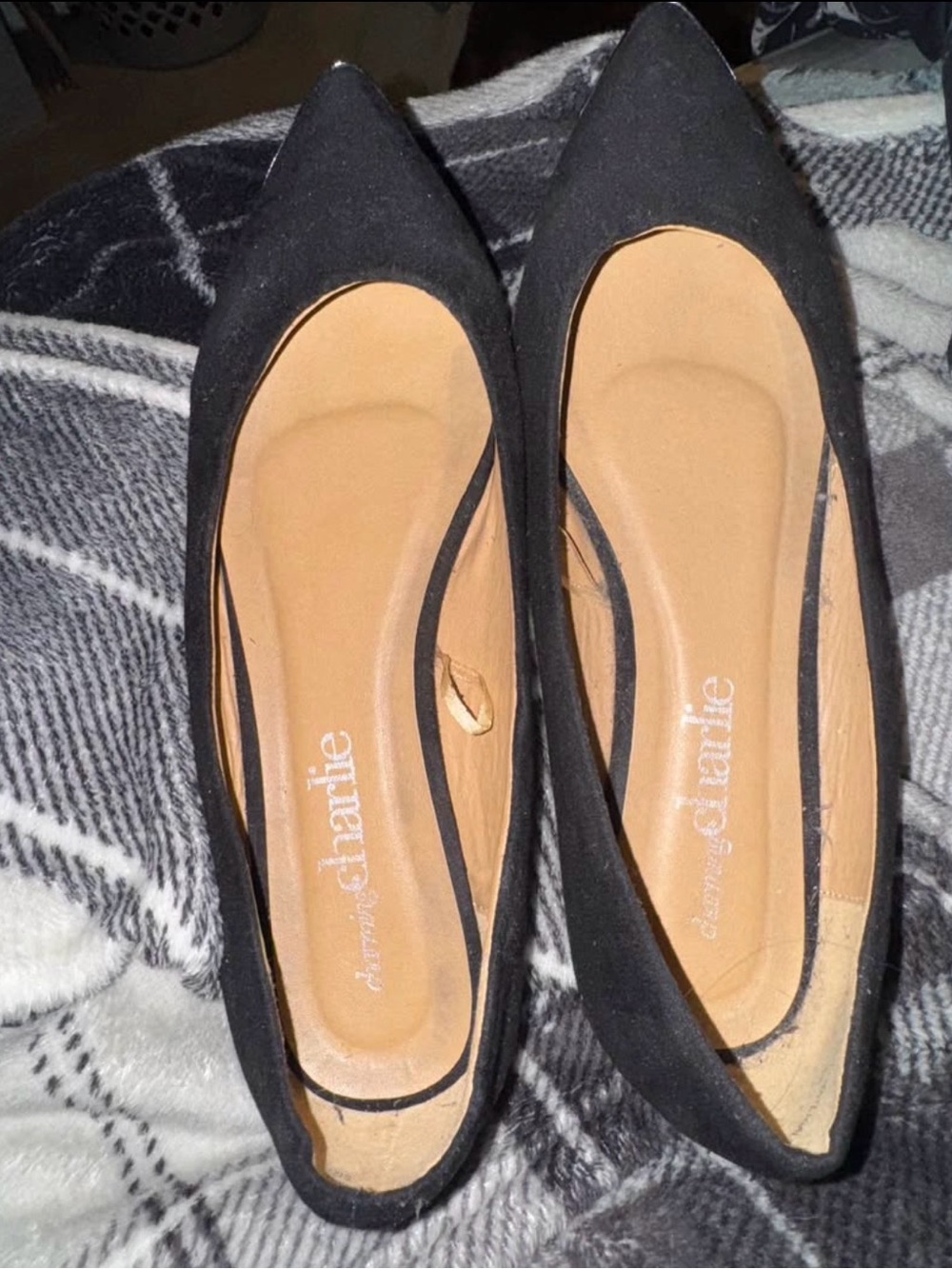 Charming Charlie Black Pointed Toe Flats